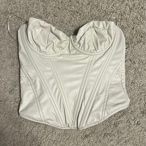 Medium beige strapless bustier